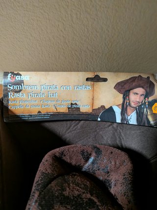 Pack Pirata Sombrero con Rastas Parche y Pendiente