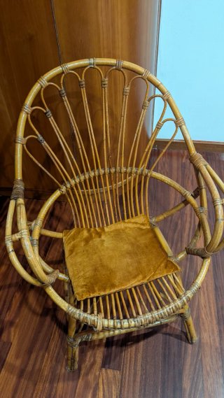 Silla de Ratán con Cojín
