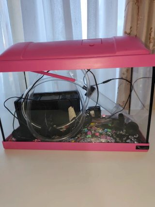 Acuario con luz led Aquatlantis 15 Litros Rosa