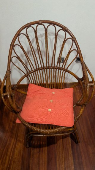 Silla de Ratán con Cojín