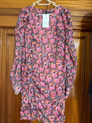 Vestido Zara de gasa estampado