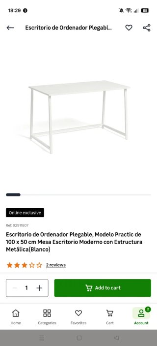 Escritorio Plegable Practic Blanco