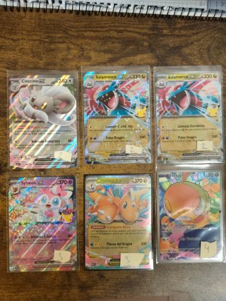 Lote de 6 Cartas Pokémon TCG