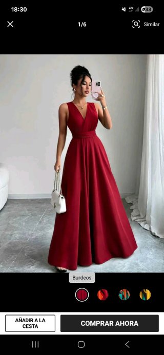 Vestido largo rojo