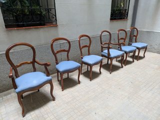 Set de 6 Sillas de Comedor de Madera