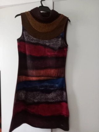 Vestido de Invierno Multicolor Talla M