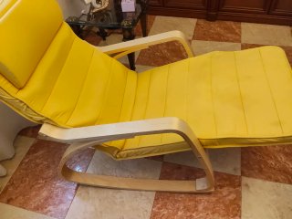 Set di 2 Poltrone Dondolo Gialle