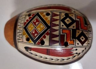 Ocarina o flauta Peruana antigua barro cocido a ma