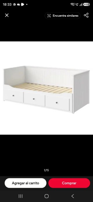 Cama Nido IKEA Blanca con dos colchones