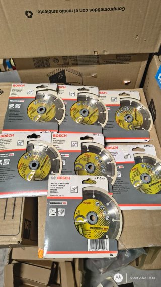 Lote 7 Discos de Corte Bosch 115mm