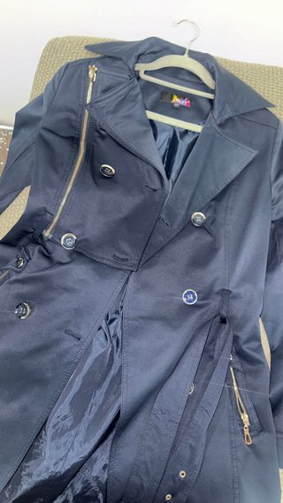 Parca Negra Estilo Trench