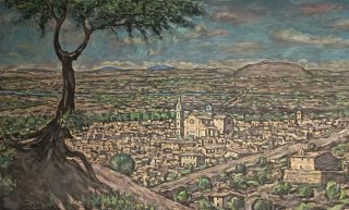 Gran cuadro de Joaquín Tudela Perales.Vista Xàtiva