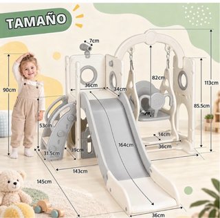 Tobogán y Columpio Infantil 3 en 1