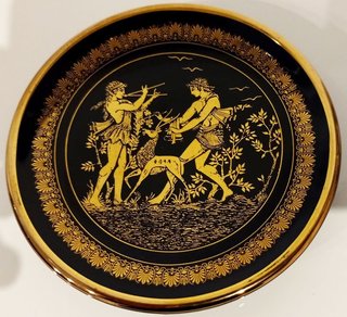 Plato antiguo Victoriano SM Grecia oro 24k 1920 pi