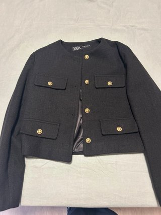 Blazer Cropped Zara Negra