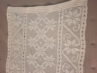 Cortinas de Crochet Hechas a Mano 55x165cm