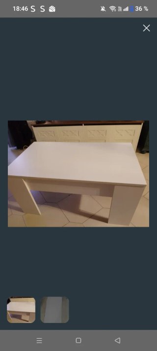 Mesita de comedor blanca