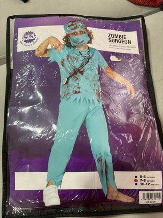 Disfraz de Médico Zombie niños