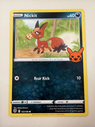 Carta Pokémon Nickit 103/189