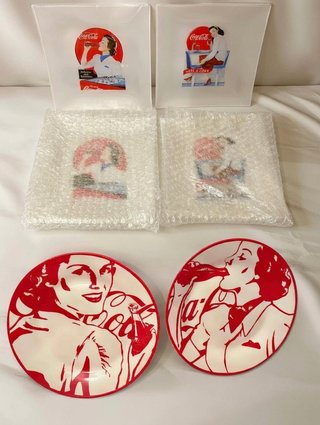 Lote 8 Platos Coca-Cola