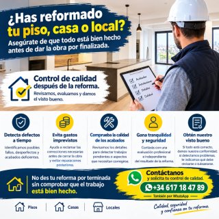 ¿Has reformado tu piso, casa o local?