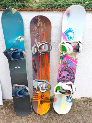 Elige 3 Tablas de Snowboard con Fijaciones