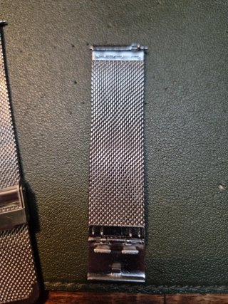 Correa reloj Malla Milanesa 21mm plata acero inox