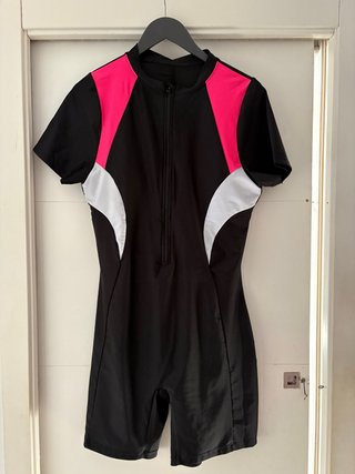 Traje de baño natación mujer con cremallera