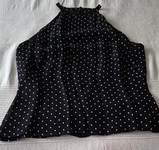 Top Negro con Lunares Blancos
