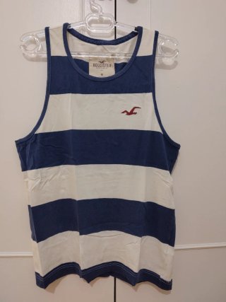 Camiseta sin mangas Hollister rayas