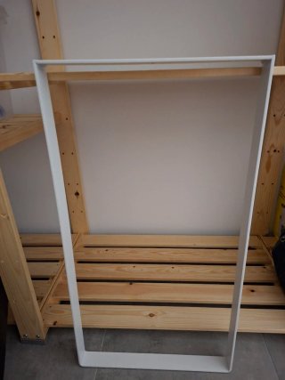Pata para mesa de acero blanca