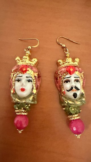Pendientes de cerámica siciliana