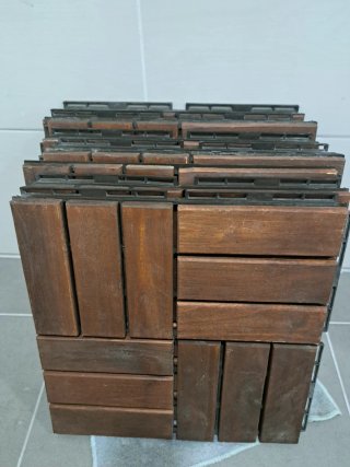 9 Baldosas de Exterior de Acacia