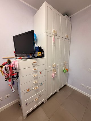 Armadio IKEA SMÅSTAD/PLATSA bianco con cassettiera