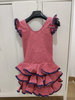 Traje de Gitana Rojo y Blanco