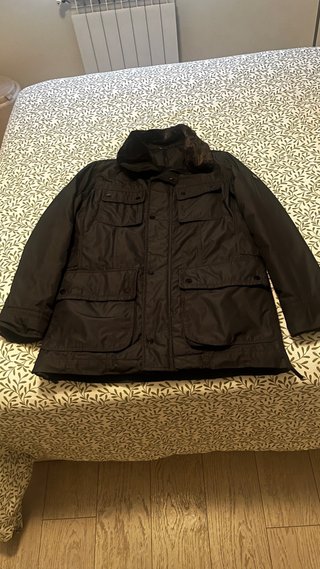 Parka Acolchada Azul Marino Zara Talla L