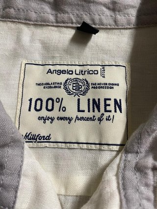 Camisa lino Angelo Litrico Talla L