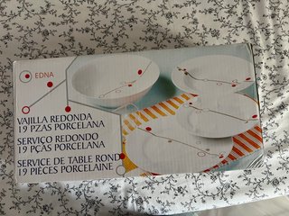 Vajilla Redonda Edna 19 Piezas Porcelana