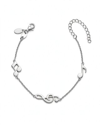 Pulsera Notas Musicales Plata 925