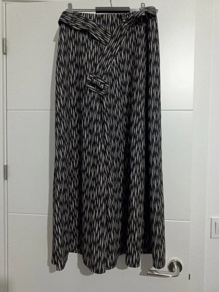 Pantalón Estampado palazzo con Cinturón