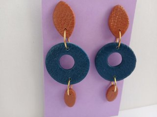 Pendientes Artesanales de Cuero