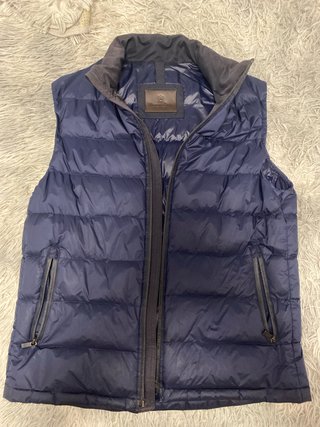 Chaleco de plumas Massimo Dutti azul