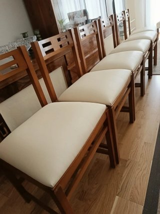 Set de 6 sillas de comedor de madera