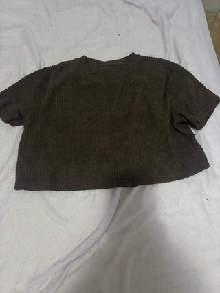 Camiseta Premamá Marrón Texturizada