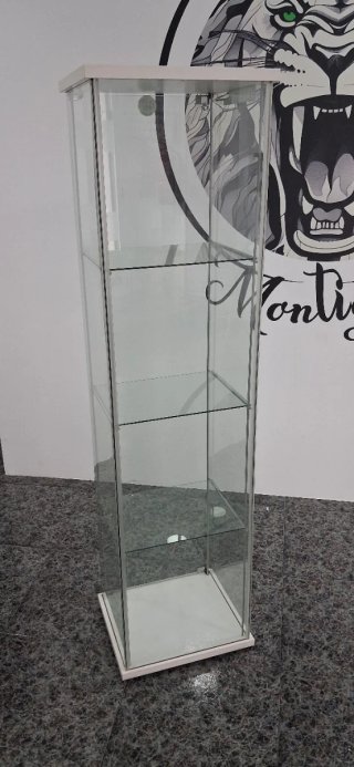 Vitrina de Cristal con Estructura Blanca