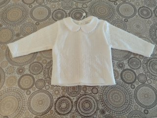 Jersey de Punto Blanco 6 Meses