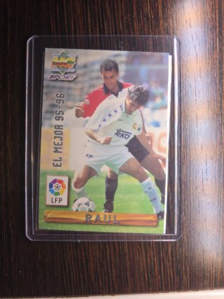 Carta "El Mejor 95/96" Raúl Real Madrid 95-96