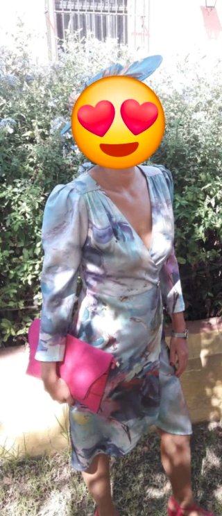 Vestido Estampado de raso