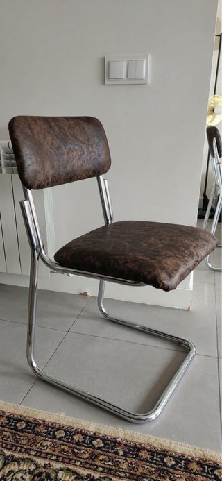 Sillas vintage de acero cromado