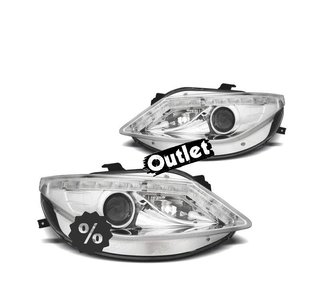 HG FAROS PARA SEAT IBIZA 6J 08-12 LUZ DIURNA FONDO CROMO R14